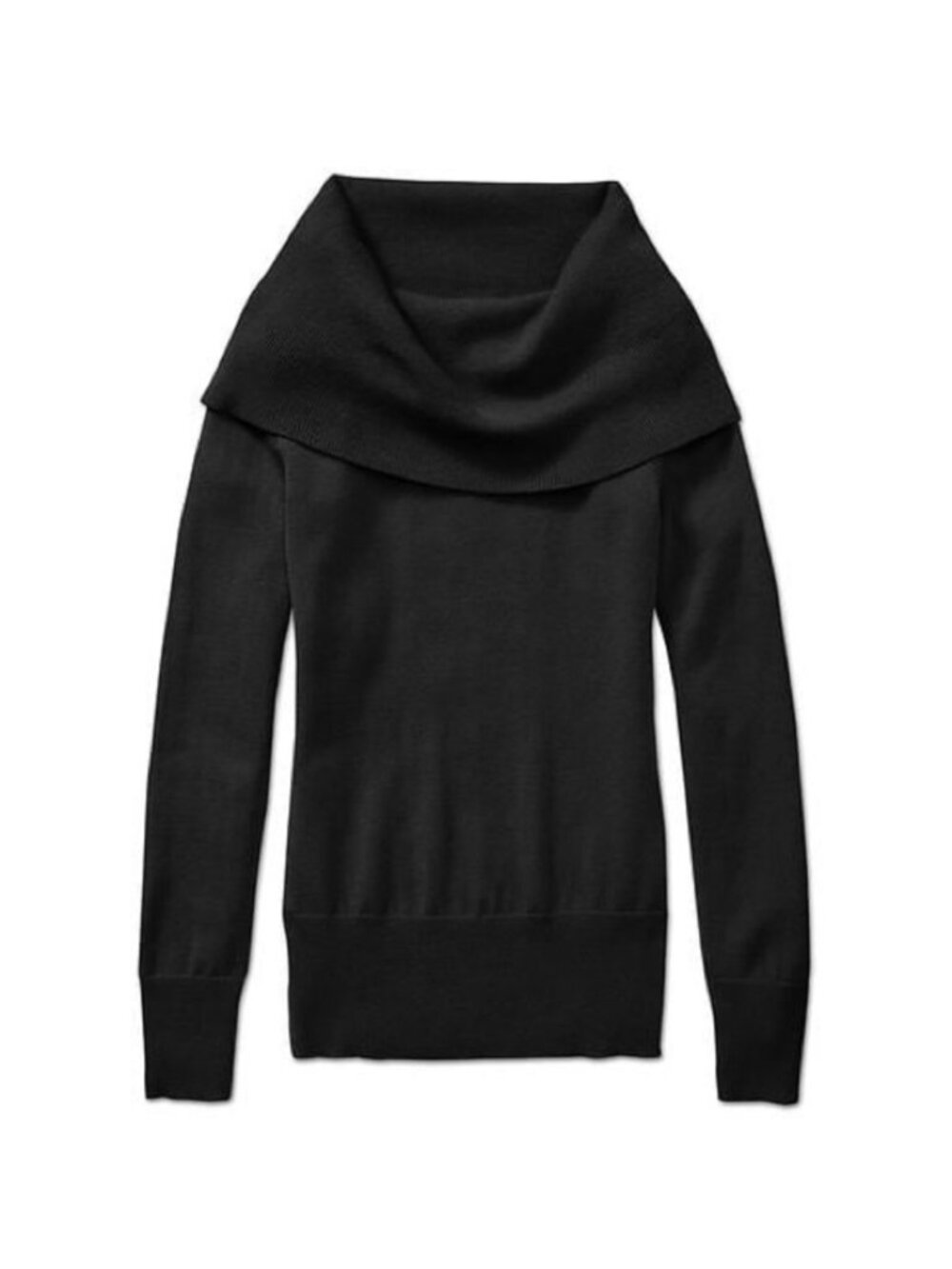 ATHLETA | Shasta Cowl Neck Wool Blend Sweater | Black | #306016-02 | Size S